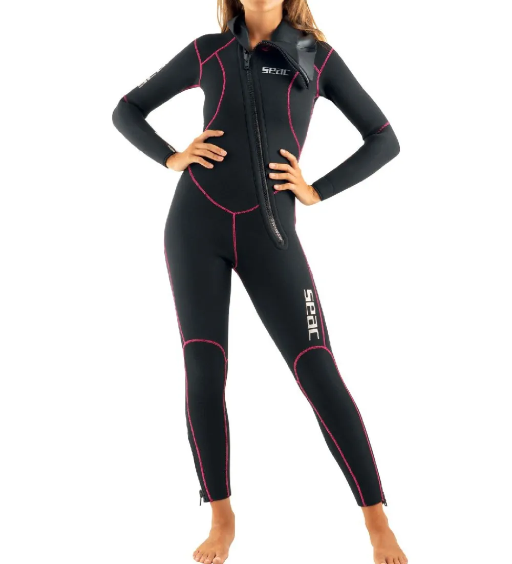 Våddragter|Snorkling-Seac Våddragt - Resort Flex Lady 5 mm - Sort/Pink