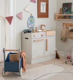 Legekøkken Og Legemøbel-Sebra Legekøkken - Opvaskemaskine - Træ - Seabreeze Beige