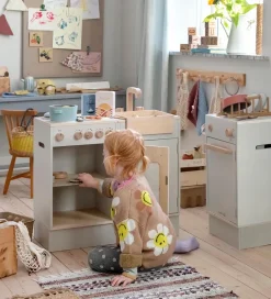Legekøkken Og Legemøbel-Sebra Legekøkken - Opvaskemaskine - Træ - Seabreeze Beige