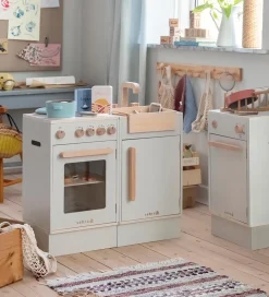Legekøkken Og Legemøbel-Sebra Legekøkken - Vaskeskab - Træ - Seabreeze Beige