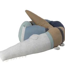 Pyntepuder-Sebra Pude - Strikket - 190 cm - Sleepy Croc - Dusty Blue Mix