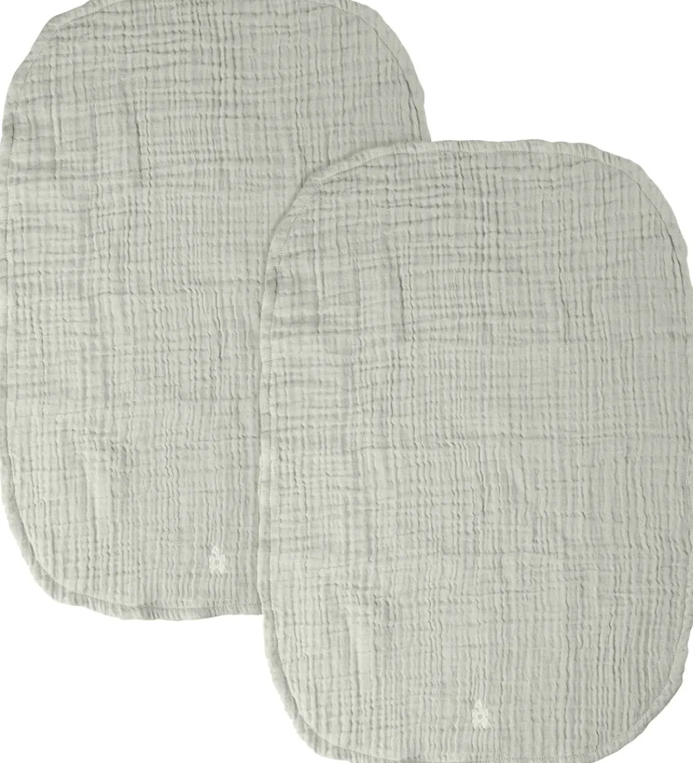 Sebra Pusletid|Puslepuder Og -Underlag*Pusleunderlag - 2-pak - Musselin - Mist Green