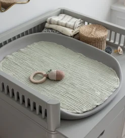 Sebra Pusletid|Puslepuder Og -Underlag*Pusleunderlag - 2-pak - Musselin - Mist Green
