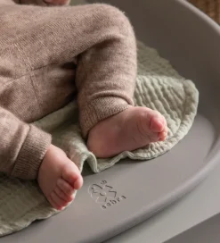 Sebra Pusletid|Puslepuder Og -Underlag*Pusleunderlag - 2-pak - Musselin - Mist Green