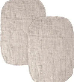 Sebra Pusletid|Puslepuder Og -Underlag*Pusleunderlag - 2-pak - Musselin - Jetty Beige