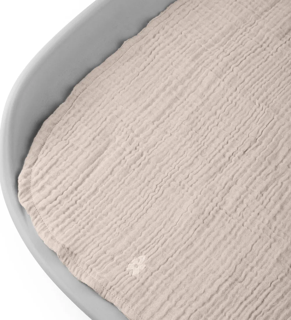 Sebra Pusletid|Puslepuder Og -Underlag*Pusleunderlag - 2-pak - Musselin - Jetty Beige