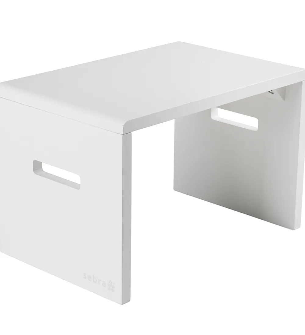 Skamler|Møbler-Sebra Skammel - 23,5x23,5x36 cm - Hvid