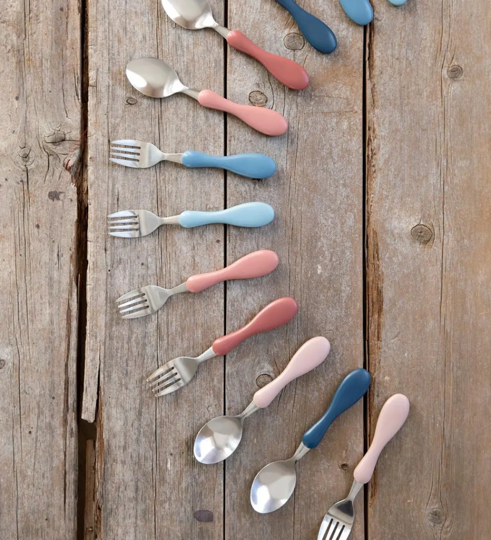 Sebra Babyskeer*Skesæt - Stainless Steel - Blossom Pink