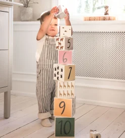 Stablelegetøj-Sebra Stablekasse - World Of - 10 stk - Beige