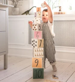 Stablelegetøj-Sebra Stablekasse - World Of - 10 stk - Beige