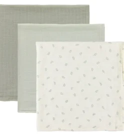 Stofbleer|Pusletid-Sebra Stofble - 3-pak - 75x75 cm - Sophora Leaves/Mist Green
