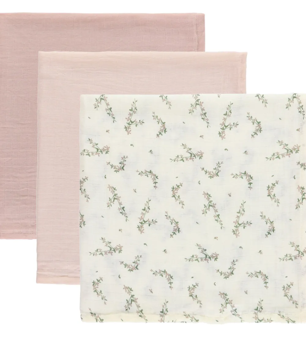 Stofbleer|Pusletid-Sebra Stofbleer - 3-Pak - 75x75 cm - Rose