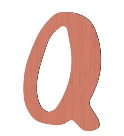 Bogstaver-Sebra Træbogstaver - Q - Watermelon Pink