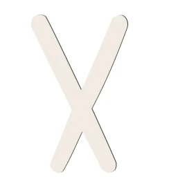 Bogstaver-Sebra Træbogstaver - X - Birchbark Beige
