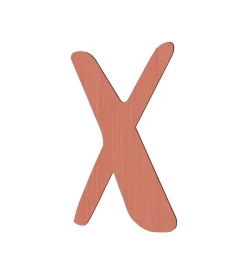 Bogstaver-Sebra Træbogstaver - X - Watermelon Pink