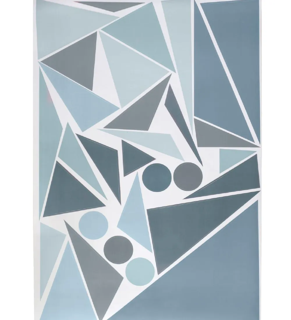 Wallsticker-Sebra Wallstickers - Blå Geometrisk Fugl