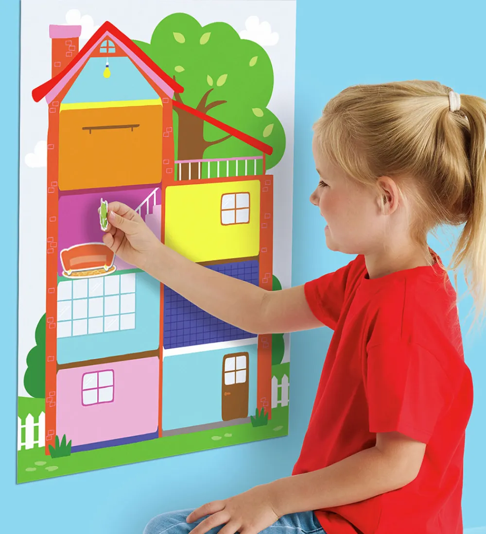 Kreasæt-SES Creative - Min Første - Plakat med klistermærker - Hus