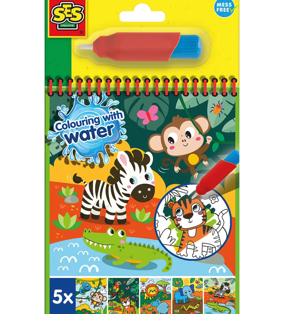 SES Creative Malebog*- Safari Malebog - Farv med Vand
