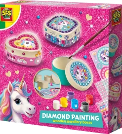 Kreasæt-SES Creative Diamantmosaik - Smykkeskrin med Enhjørning