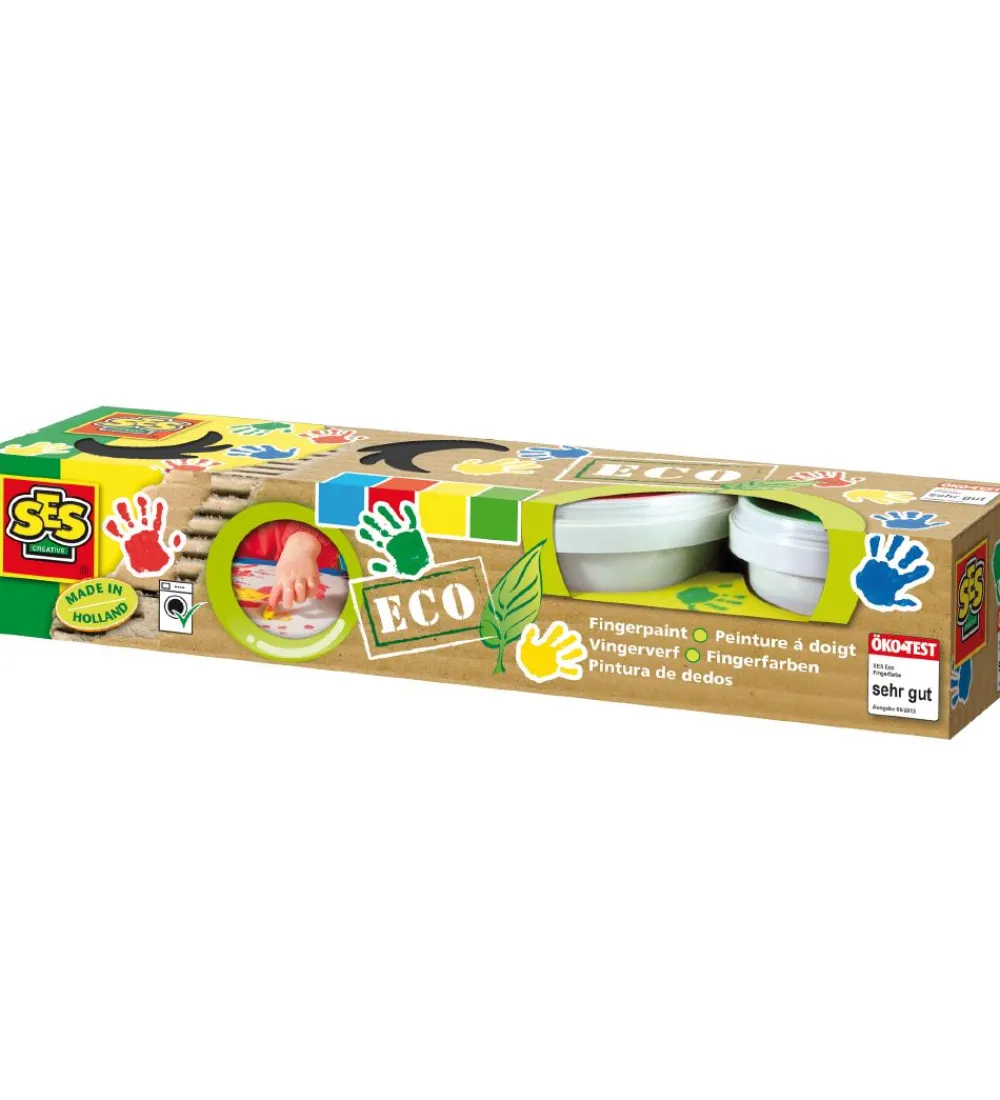 SES Creative Maling*Fingermaling - 4x120 ml - Lyse Farver