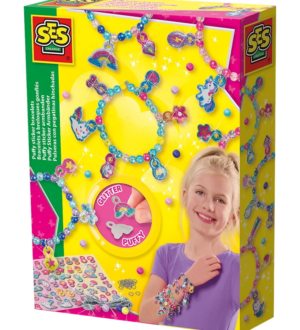 SES Creative Kreasæt*Kreasæt - Lav Dine Egne Armbånd - Puffy Stickers