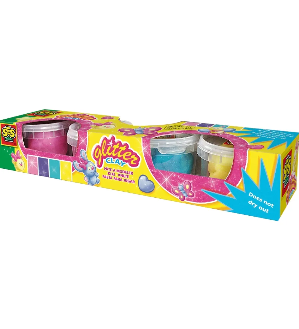 Modellervoks-SES Creative Modellervoks - 4x90 g - Glimmer