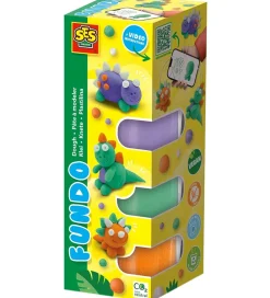 Modellervoks-SES Creative Modellervoks - 3x90gr/1x40g - FunDo Dinosaurer