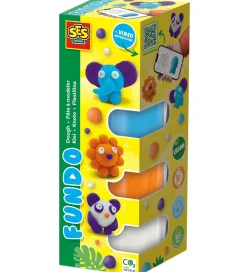 SES Creative Modellervoks*Modellervoks - 3x90gr/1x40g - FunDo Vilde Dyr