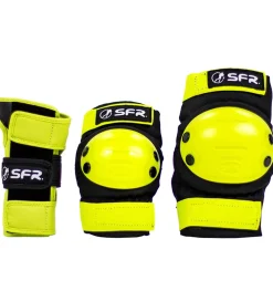 Rulleskøjter|Rulleskøjter-SFR Beskyttelsessæt - Youth Ramp Triple Pad Set - Sort/Lime