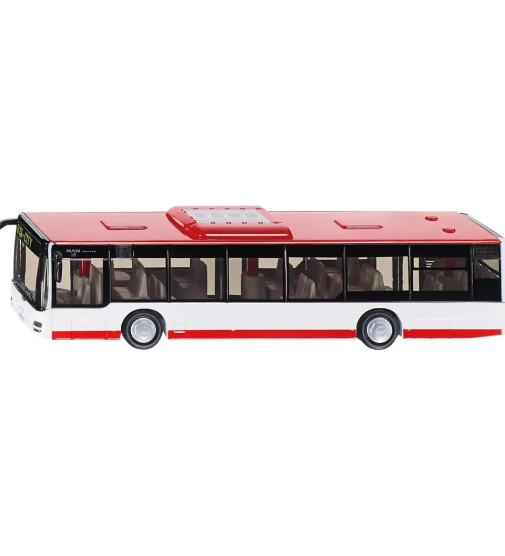 Siku Biler, Tog Og Køretøjer*Bus - MAN Lion's City Stadtbus - 1:50 - Rød/Hvid/Sort
