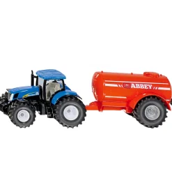 Traktorer-Siku Traktor m. Gylletank - New Holland T7070 - 1:50 - Blå/Orang