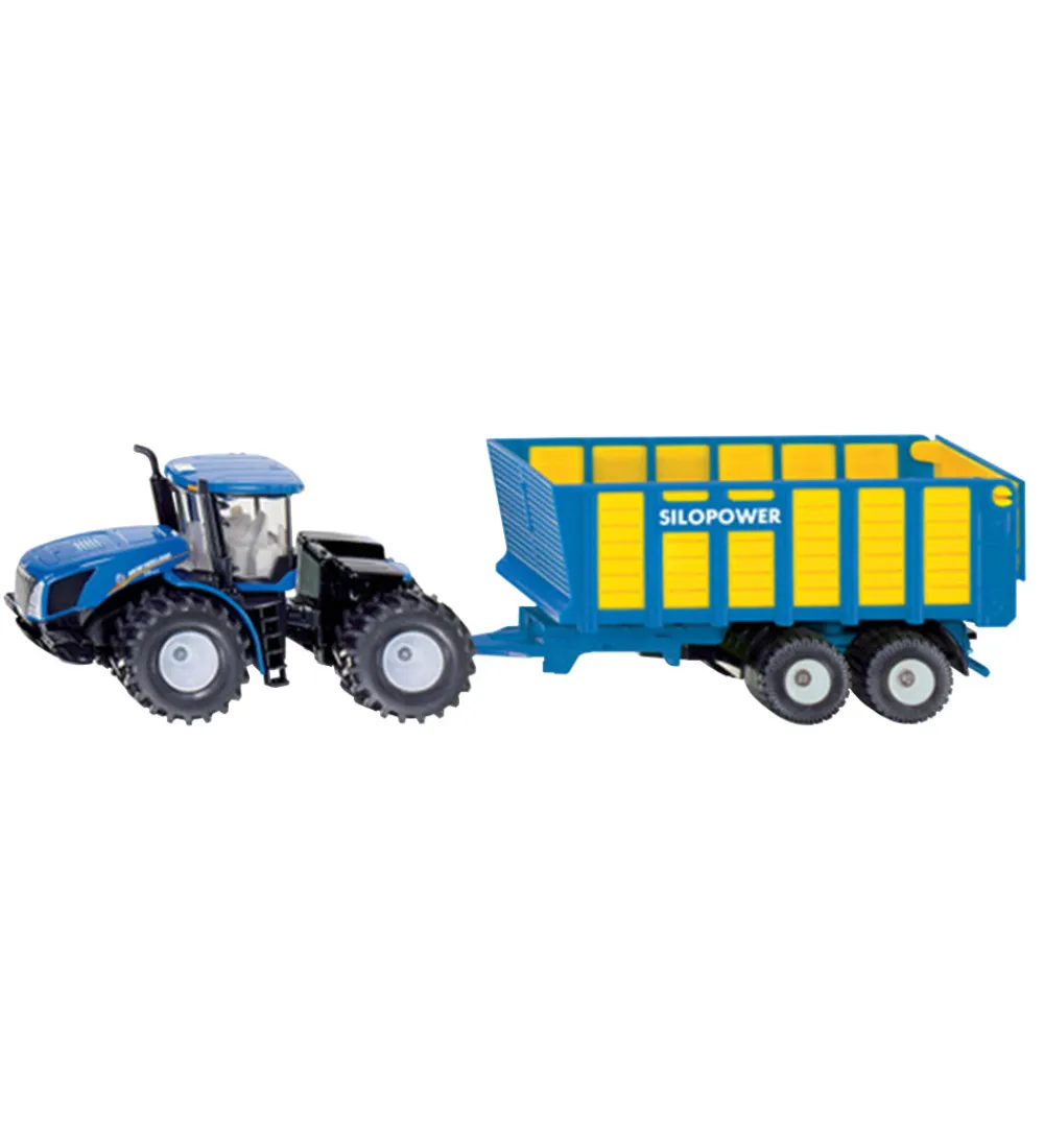 Traktorer-Siku Traktor m. Silagevogn - New Holland T9.560 - Blå
