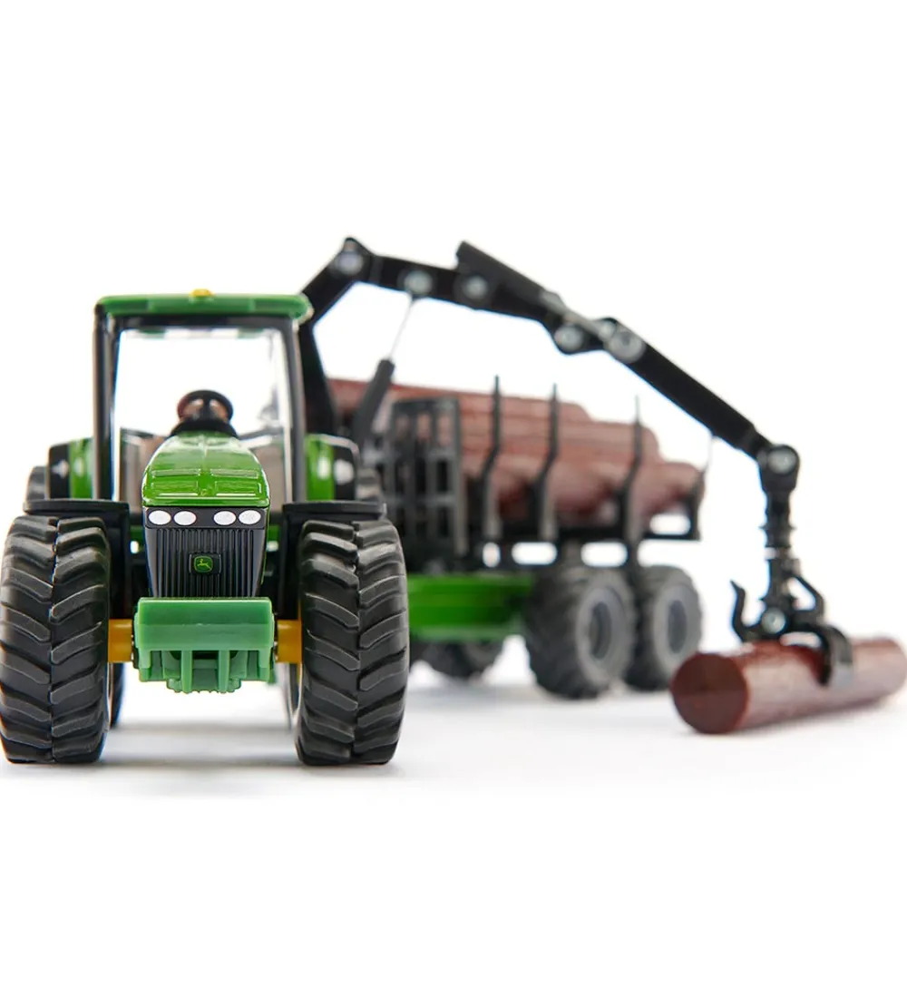 Siku Traktorer*Traktor m. Skovbrugstrailer - John Deere 8430 - 1:50 - Grøn