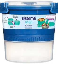 Madkasser-Sistema Madkasse m. Bestik - Lunch Stack - 965 ml - Blå