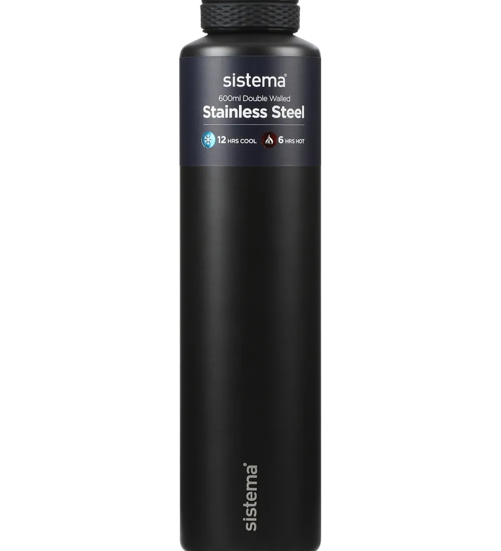 Sistema Termoflasker|Drikkedunke*Termoflaske - Stainless Steel - 600 ml - Sort