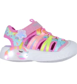 Skechers Blinkesko*Sandaler m. Lys - Unicorn Dreams Explorer - Pink/Multi