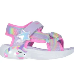 Skechers Blinkesko*Sandaler m. Lys - Dreamy Unicorns - Lavender Multi