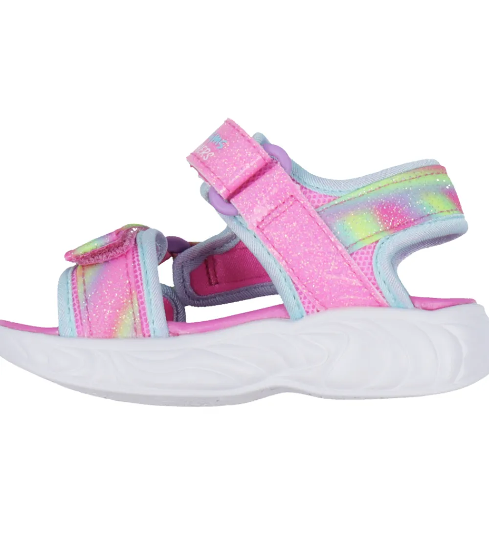 Skechers Blinkesko*Sandaler m. Lys - Dreamy Unicorns - Pink/Multi