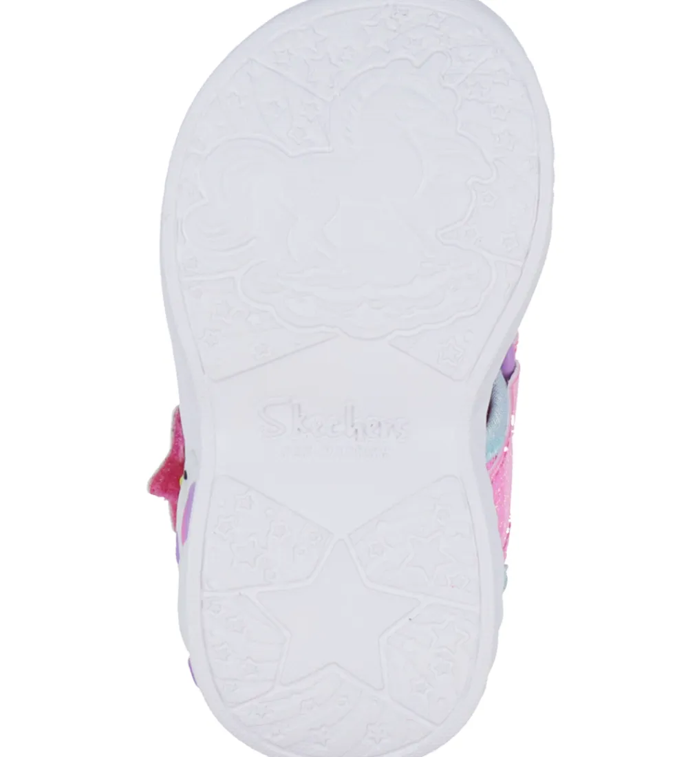 Skechers Blinkesko*Sandaler m. Lys - Dreamy Unicorns - Pink/Multi