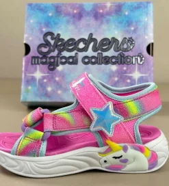 Skechers Blinkesko*Sandaler m. Lys - Dreamy Unicorns - Pink/Multi