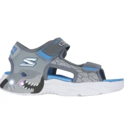 Blinkesko-Skechers Sandaler m. Lys - Creature-Splash - Charcoal Blue
