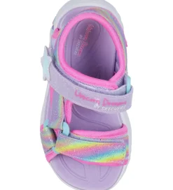 Blinkesko-Skechers Sandaler m. Lys - Dreamy Unicorns - Lavender/Multi