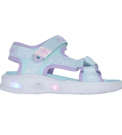 Blinkesko-Skechers Sandaler m. Lys - Sola Glow - Light Blue Lavender