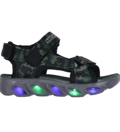Skechers Blinkesko*Sandaler m. Lys - Hypno-Splash - Black
