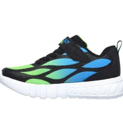 Skechers Blinkesko*Sko m. Lys - Dezlo - Sort/Blå/Lime