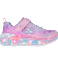 Blinkesko-Skechers Sko m. Lys - Eternal Heart Lights - Lys Pink/Multi