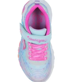 Blinkesko-Skechers Sko m. Lys - Eternal Heart Lights - Blå/Multi