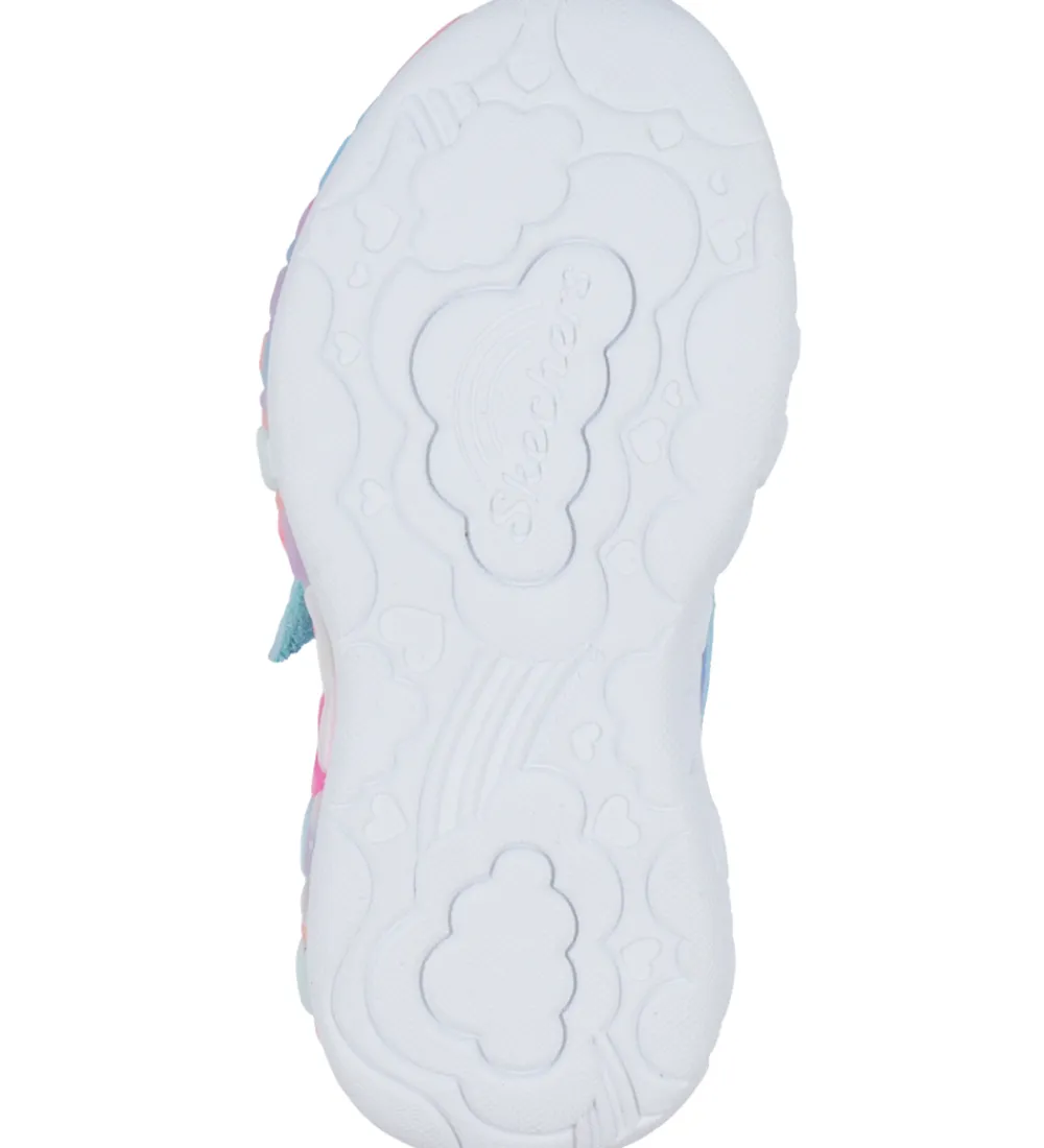 Blinkesko-Skechers Sko m. Lys - Eternal Heart Lights - Blå/Multi