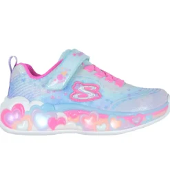 Skechers Blinkesko*Sko m. Lys - Eternal Heart Lights - Lyseblå/Multi