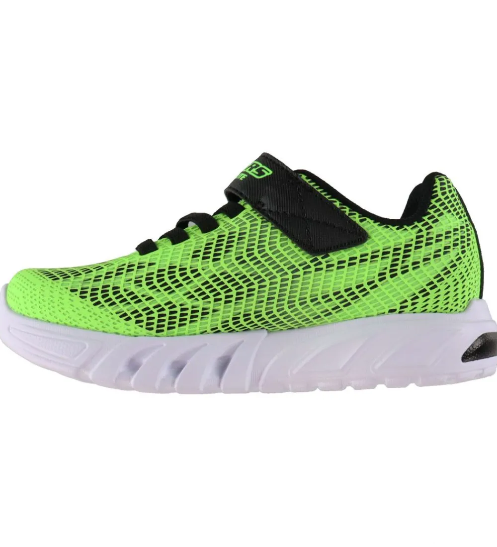Skechers Blinkesko*Sko m. Lys - Flex-Glow Elite - Lime Black